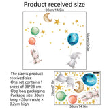 Cartoon Bunny Balloon Luminous Wall Stickers Glow In The Dark Wallpaper For Kids Room Living Room Nursery Home Decoration Decals